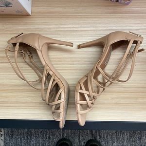 Steve Madden nude strappy heels